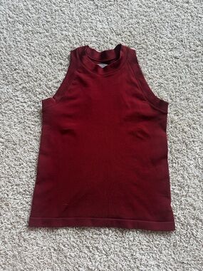 Athleta athletic ribbed Tank Top in rust color